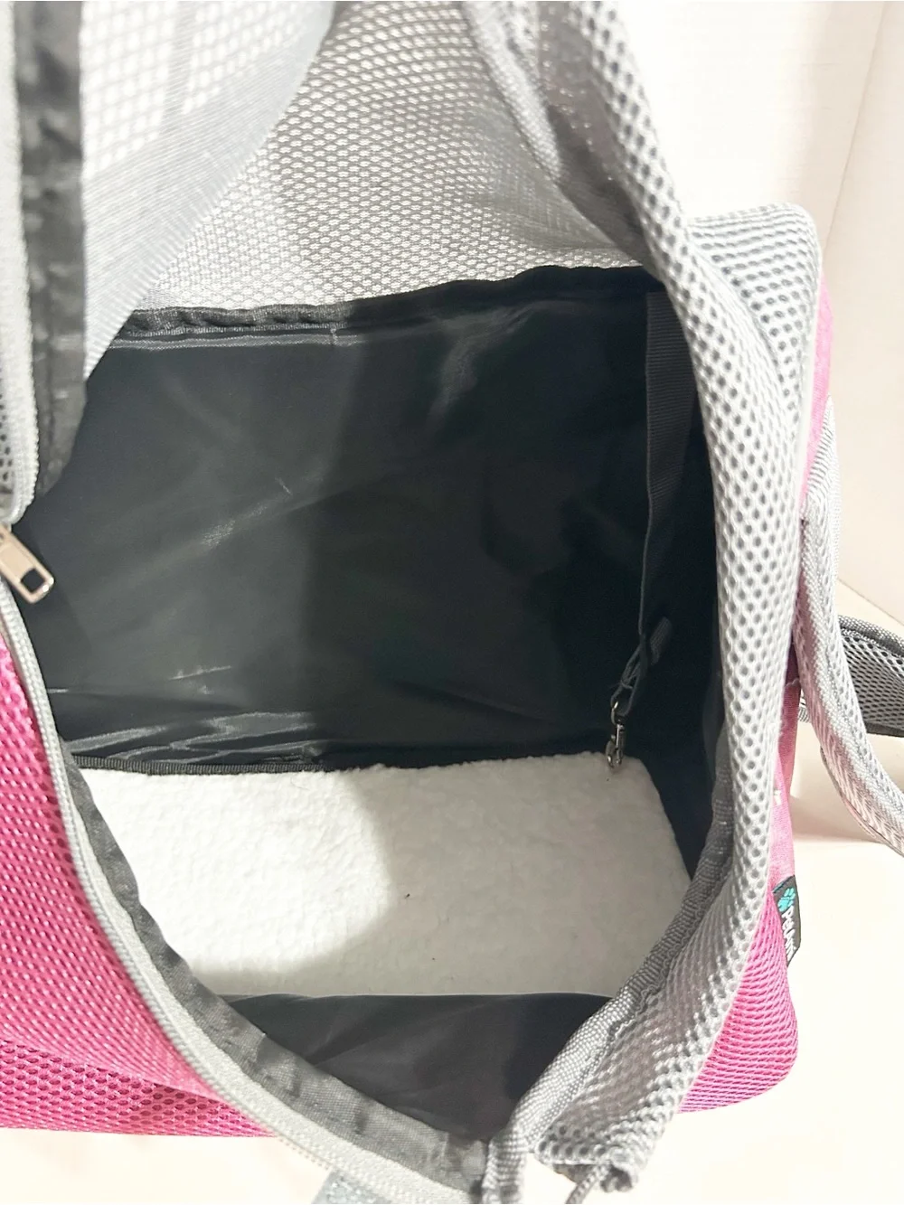 Petami Pet Sling Carrier Pink Gray Soft-Sided Shoulder Pet Carrier Up to 10 lbs
